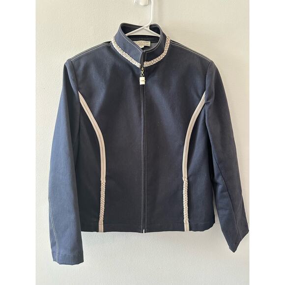 St. John Sport by Marie Gray Jacket Women's Medium Denim Blue Dark Wash - Picture 1 of 8